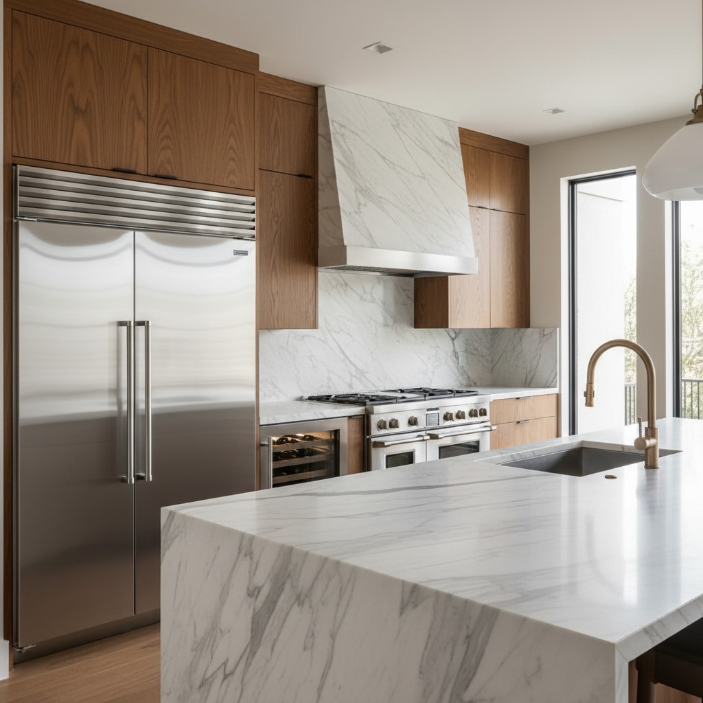 Luxury modern kitchen with premium appliances